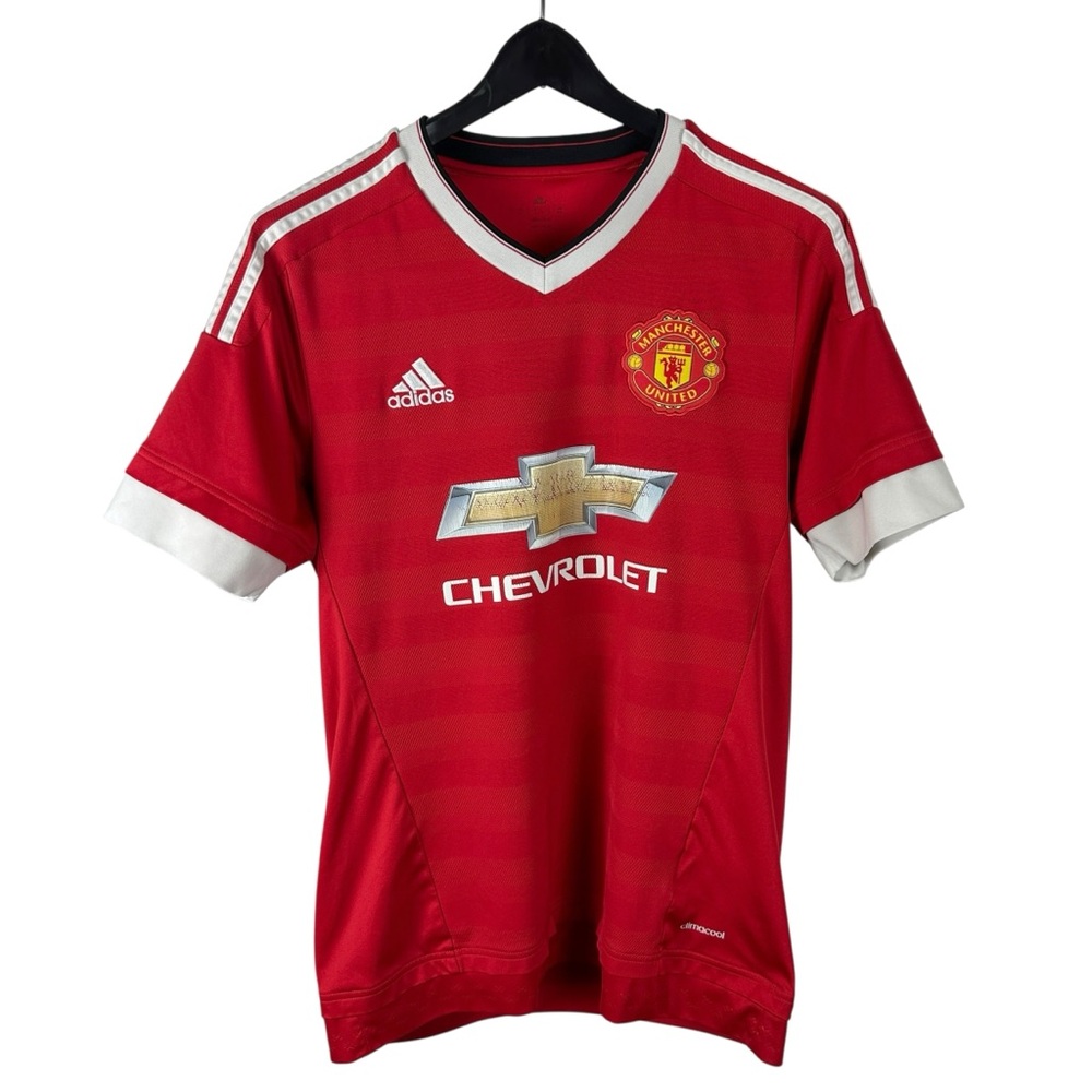 Mens 2015 Adidas Manchester United Home Soccer Futbol Chevy Jersey Size M